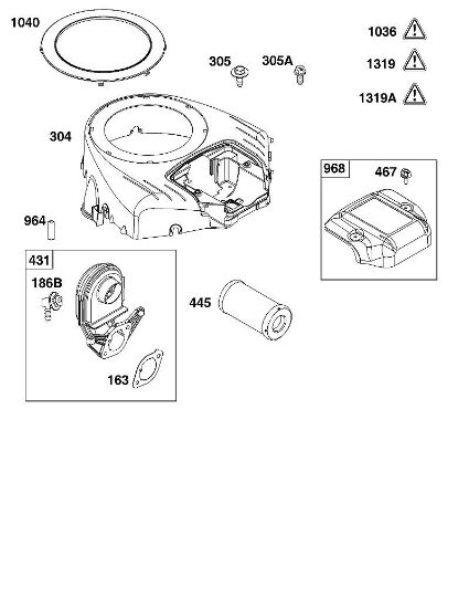 B&S - serijska številka  od 40  40R577-0002-H5 B - SKLOP OHIÅ JA VENTILATORJA IN ZRAcNIH FILTROV della Marca Stihl